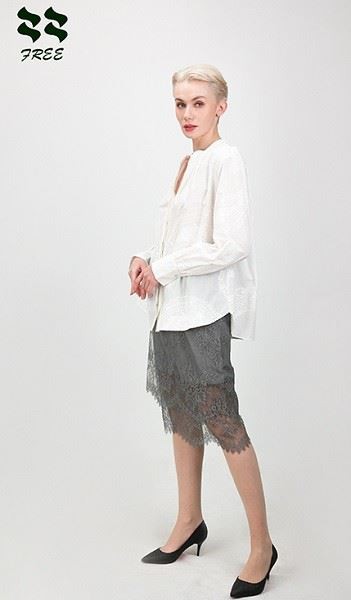 Embroidery Cotton Long Sleeve Blouse Chinese Factory